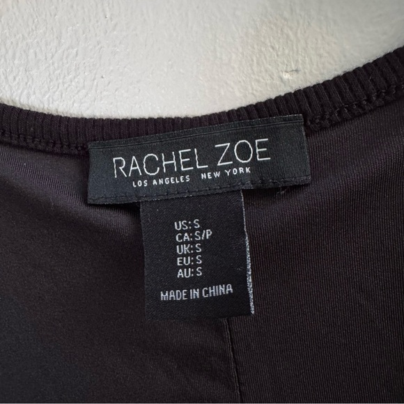 Rachel Zoe Black Sleeveless Tank Fitted Bodycon Stretch Midi Dress Small - Picture 4 of 8